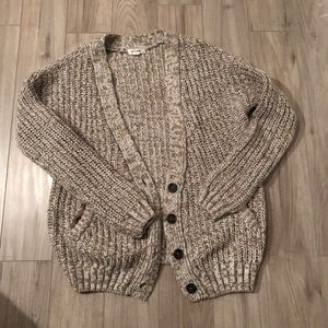 Garage Cream Cardigan With Pockets and Butttons